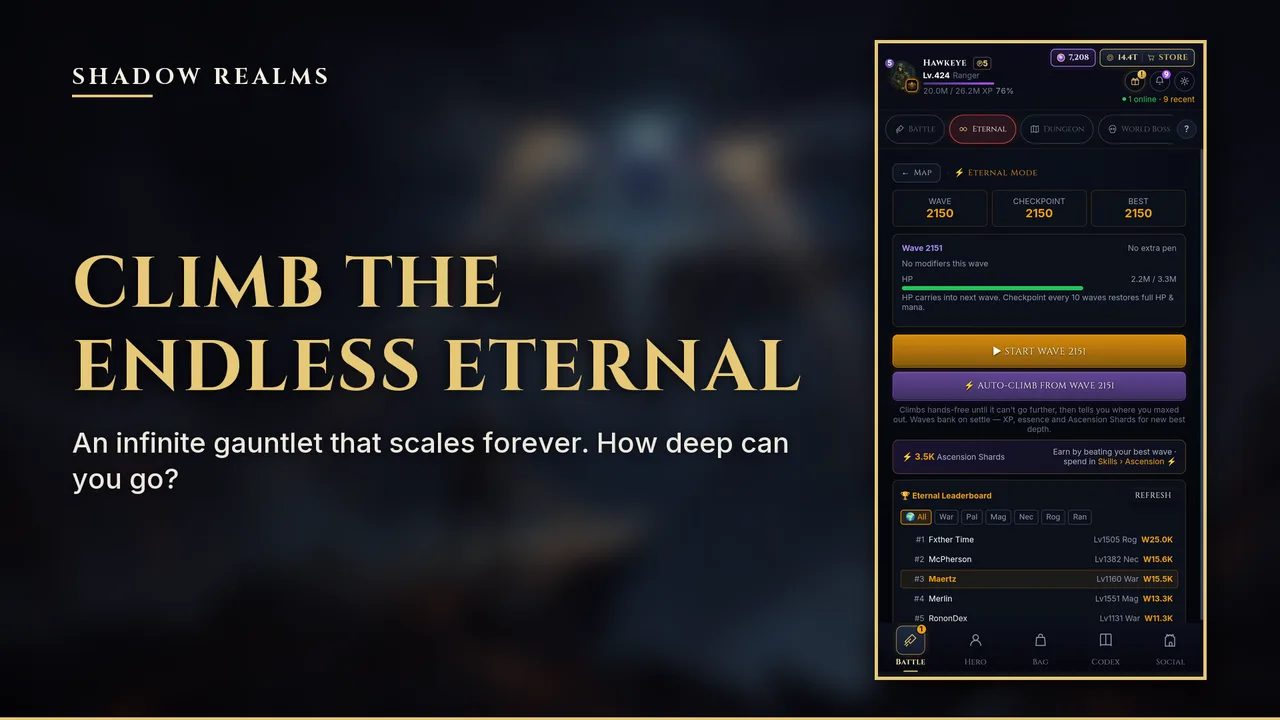 Climb the endless Eternal